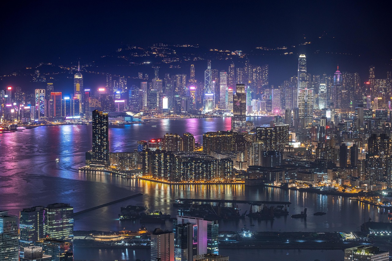 香港・ビクトリアハーバーの夜景